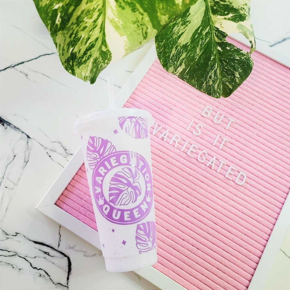 Variegation Queen 24 oz Cold Cup - White